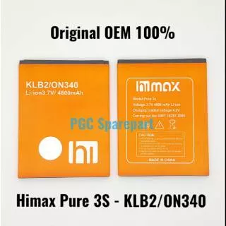 Original OEM 100 persen Baterai Himax Pure 3S - KLB2 ON340 - Segel Nero Batre Batere Baterei Battery