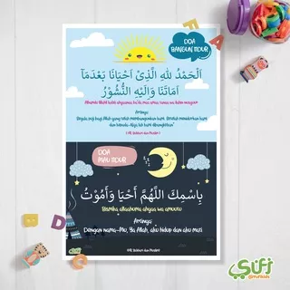 Poster Edukasi Anak Doa Sebelum Tidur dan Bangun Tidur