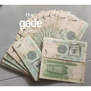 uang kertas 1 real rial arab saudi uang asli uang ibadah haji