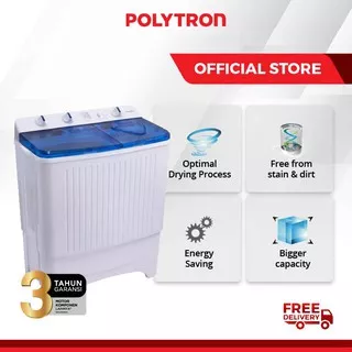 Mesin cuci POLYTRON Primadona Samba 2 tabung 8Kg PWM 801B