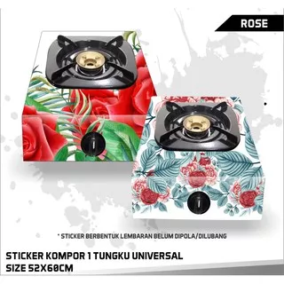 STICKER KOMPOR 1 TUNGKU MOTIF ROSE