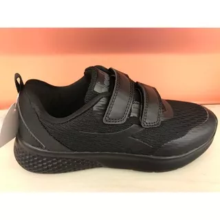 BISA COD ! SEPATU SEKOLAH ANAK LAKI PEREMPUAN DIADORA AMAZONE JR BLACK HITAM MONOBLACK ORIGINAL 100%