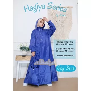 Jas Hujan Gamis Muslimah Jumbo Bigsize Hagiya By Albata Mantel Hujan Wanita Premium Raincoat Waterproof