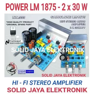 KIT POWER GAINCLONE NW.555 NW 555 NW555 60W STEREO LM1875 HIFI LEGEND MASTER POWER AKTIF ACTIVE