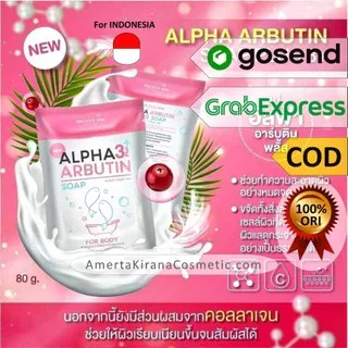 Alpha arbutin 3 plus collagen whitening soap Sabun alpha arbutin
