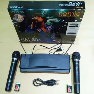 Mic / Microphone HOMIC Double Wireless HM-306 HM306 VHF