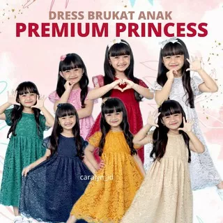 PREMIUM DRESS BRUKAT PESTA CANTIK ANAK PRINCESS 0-9 TAHUN PAUD SD