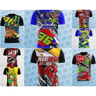 Kaos Jersey Moto GP// Dry Fit GP//Kaos Balap Motor.Dewasa Printing//Kaos Motor printing.Kaos Olahrag