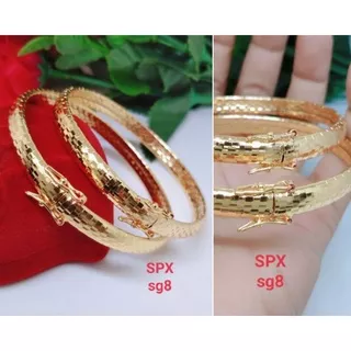 gelang Bangkok bangle Titanium Xuping Rodium perhiasan lapis emas 24 karat