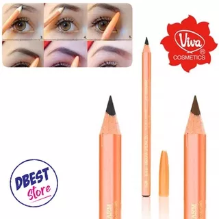 Pensil Alis Viva Queen - Pencil Eyebrow 100% original - Warna Hitam/Coklat