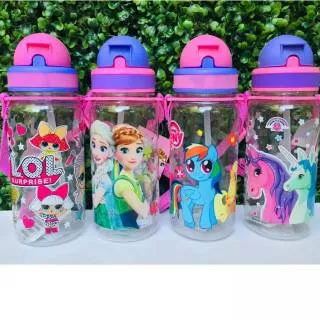 Botol minum anak karakter  unicorn,kuda poni, Frozen