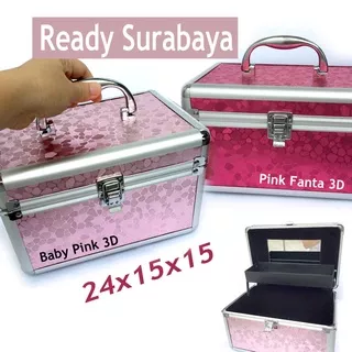 Beautycase KOtak box kosmetik tas makeup import tempat alat rias koper mua tas henna sulam alis hadiah valentine