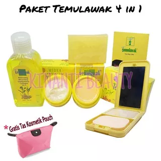 Paket Skincare Temulawak Origina BPOM 4 in 1 - Sabun -Toner -Cream -Bedak