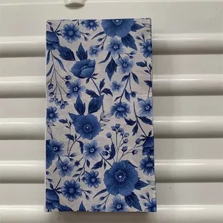 Decoupage napkins / Tisu decoupage 33x40cm bunga bunga biru
