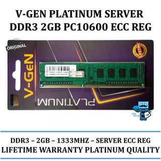 Memory RAM Server V-GeN DDR3 2GB PC-10600 ECC REG-Memory Server For PC