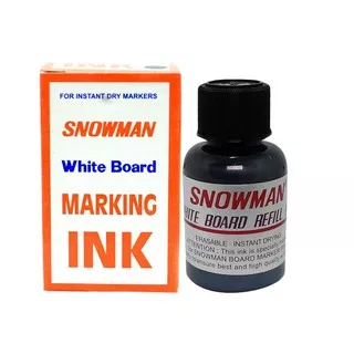 Isi Tinta Spidol WHITE BOARD - Refill Marking Ink Snowman - Refil Tinta Spidol Snowman Warna Hitam