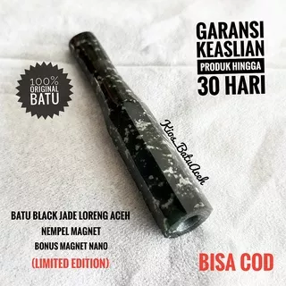 Pipa Rokok Batu Black Jade Loreng Aceh Cutting Segi 8