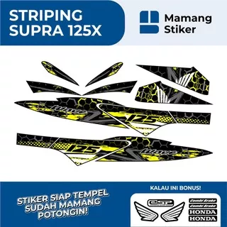 STRIPING SUPRA X 125 VARIASI 10/STICKER SUPRA X125 FI WAVE 2006 2007 2008 2009 2010 LAMA/STIKER LIS HONDA SUPRA X 125/LIST SIMPEL RACING RC THAILOOK THAILAND MOTHAI KEREN CUSTOM DECAL STOCK/MOTIF AKSESORIS MERAH BIRU PUTIH GOLD HITAM