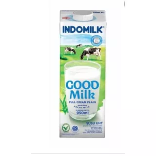 Susu UHT Indomilk Good Milk Plain Full cream 950 ml