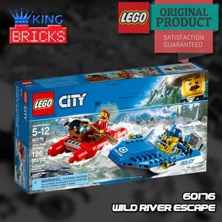 LEGO Original CITY 60176 Wild River Escape - Mainan Anak Edukasi Kapal Motor Mobil Polisi Maling