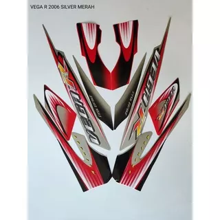 STRIPING VEGA R 2006 SILVER MERAH