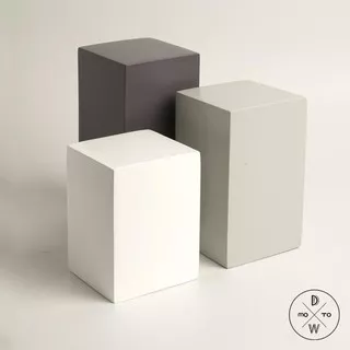 Props Foto / Fotografi - Balok dan Kubus Tingkat / Platform Cube - Shades of Grey