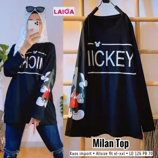 Milan top Mickey atasan blouse tunik kaos import