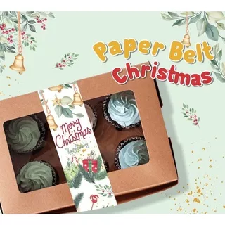 26 PCS CHRISTMAS PAPER BELT PORTRAIT BENTO RICE BOX TOPLES HAMPERS GOODIE BAG DUS PARCEL SOUVENIR NATAL