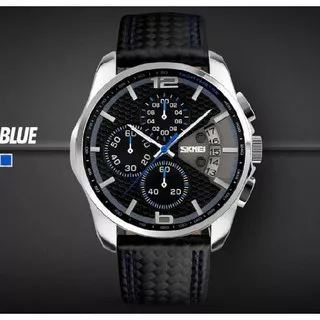 Promo Cuci Gudang Jam Tangan Pria Analog Skmei 9106 Blue Water Resistant 50M Best Seller