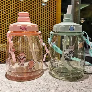 Botol Minum Anak Viral + Tali + Stiker, Botol Minum Anak Unik pekanbaru