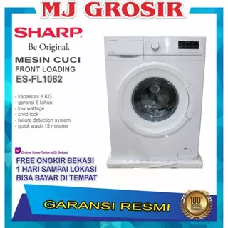 MESIN CUCI FRONT LOADING SHARP ES-FL 1082 ESFL1082 8 kg 1 TABUNG