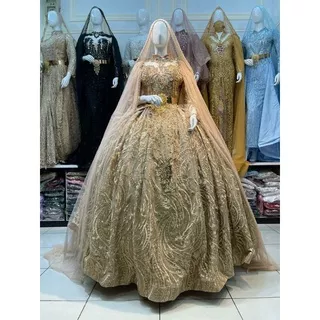 GAUN PENGANTIN MEWAH PAYET MUTIARA/WEDDING DRESS
