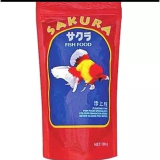 pelet ikan mas koki Sakura 100 gram 100gram makanan ikan hias