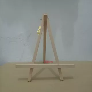 stand kayu 20x35  tripod kayu standing pigura frame souvenir jam kayu sandaran table