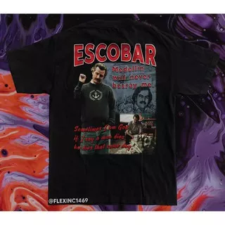 Kaos Pablo Escobar Narcos Font Oversize Vintage Bootleg T Shirt