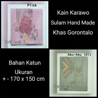 Kain Karawo Karawang Sulam Hand Made Khas Gorontalo Bahan Katun