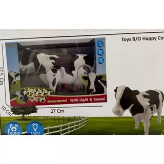 Mainan Anak-Milk Cow Sapi Perah Jalan suara Light & SOund/Mainan Anak Animal Sapi Milk Cow