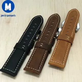 STRAP TALI JAM TANGAN KULIT PANERAI LUMINOR ORIGINAL  22 24 26 HITAM COKELAT