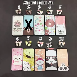 SOFTCASE MOTIF + IRING UNTUK XIAOMI REDMI 4X