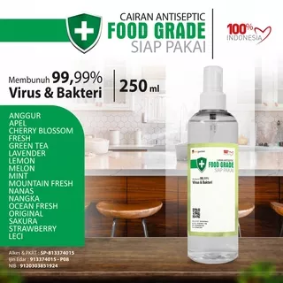 Desinfektan  Food Grade  Aroma Segar 250 ml / Cairan Desinfektan Food Grade 250 ml Spray