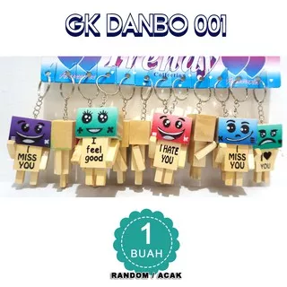 Gantungan Kunci Danbo kayu - random - satuan - GK DANBO 001