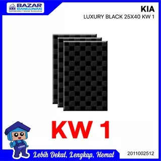 KIA - Keramik Dinding / Tembok / Wall Tile Luxury Black 25X40 Kw1