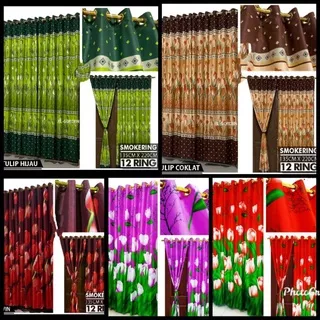 GORDEN PINTU JENDELA MOTIF BUNGA TULIP  HOMEMADE MURAH MODEL SEMOKERING