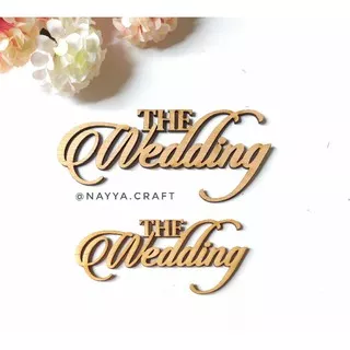 Text - Craft Chipboard The Wedding hiasan mahar scrapbook kado hadiah