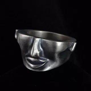 Kreativitas Vintage Masker Tengkorak Cincin Jari Baja Titanium S925 Perak Perhiasan Fashion Punk Pria Keren Rings