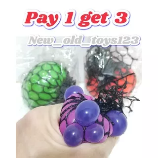 Grosir 3 pcs mini grape ball squishy 5 cm grosir