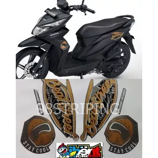 STRIPING HONDA BEAT STREET 2018 2019 F1 FI SILVER DOFF MATTE TAHUN  STIKER  LIS STANDAR ORI NEW