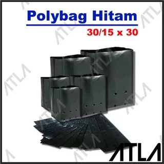 Polybag Hitam 15/30 x 30 Kantong Plastik Polibag Poly Bag 30X30 KP004