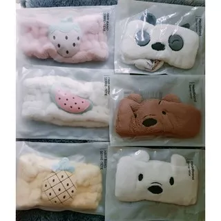 Miniso Headband, bando We Bare Bears, buah, kucing