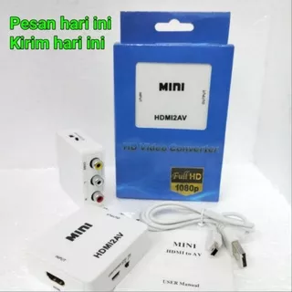 MINI BOX HDMI2AV / HDMI TO AV RCA CONVERTER ADAPTOR MINI HDMI2AV RCA CONVERTER ADAPTER ANYCAST